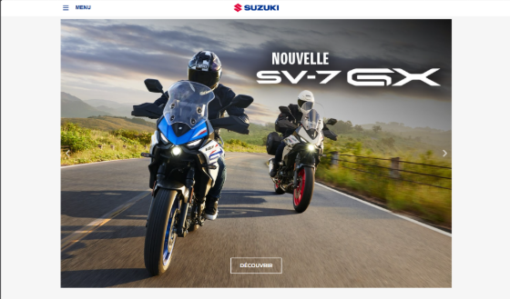 Reproduction du site Suzuki